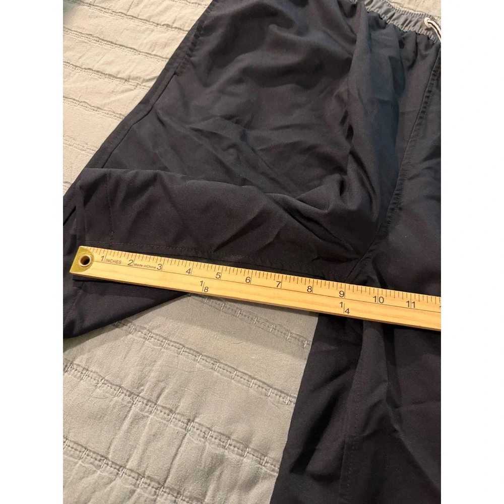 Speedo Mens XXL Swim Trunks Black Gray Board Shorts Mesh Lined Zipper Pocket